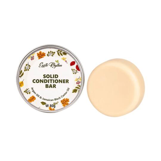 Earth Rhythm Solid Conditioner Bar - Argan & Black Castor Oil Cardboard Box (80 g)