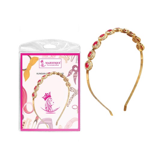 Majestique Kundan Hair Band Sheeshphool Mathapatti Headband Fusion Ethnic Accessory