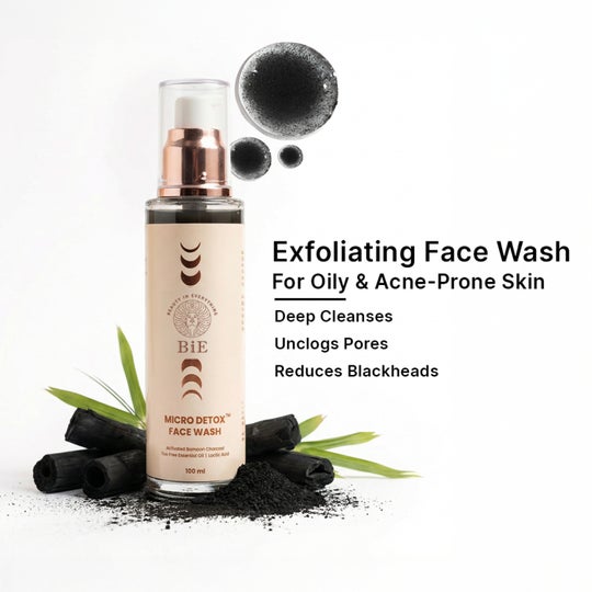 BiE Micro Detox Face Wash with Activated Bamboo & Tea Tree Oil (100 ml)