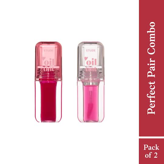 ETUDE HOUSE Dear Darling Perfect Pair Combo - Neon Pink + Pink Oil Tint