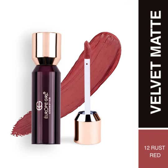 Europe Girl Velvet Matte Liquid Lipstick - Rust Red 12 (3.5 g)