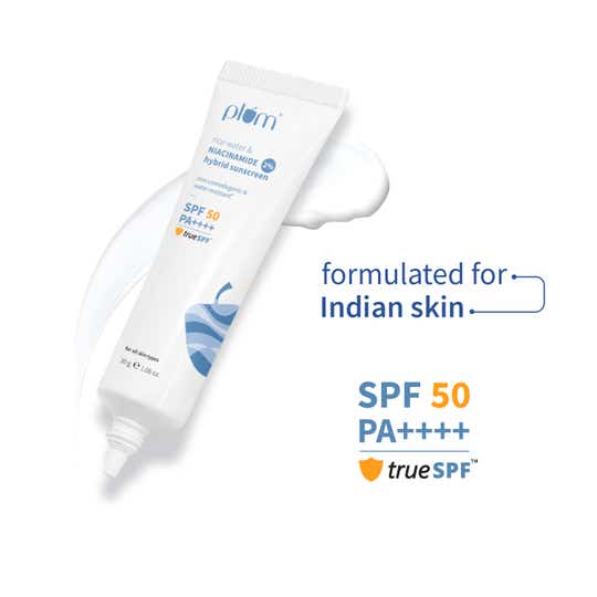 Plum 2% Niacinamide Sunscreen & Rice Water SPF 50 PA++++ Sunscreen (30 g)