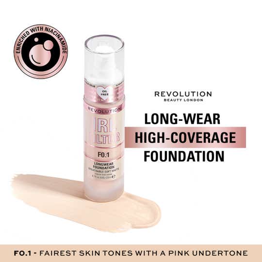 Makeup Revolution Irl Filter Longwear Foundation - F0.1 (23ml)