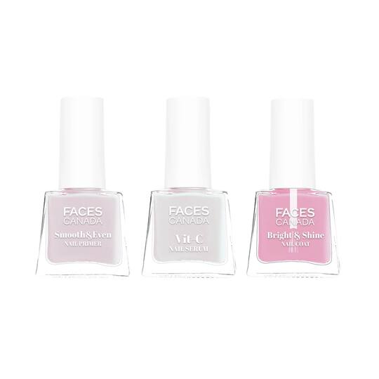Faces Canada Nail Care Essentials Pack of 3 Vit-C Nail Serum, Nail Primer, Nail Coat (5ml x 3) Combo