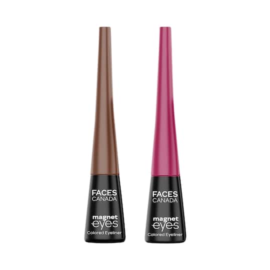 Faces Canada Magneteyes Color Eyeliners Combo - Powerful Brown and Graceful Burgundy (Pack of 2)