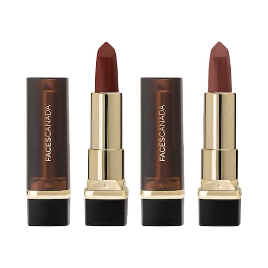Faces Canada Comfy Matte Creme Lipstick Combo - Don’t You Mind 09 + Nuts About You 13 (Pack of 2)