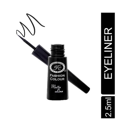 Fashion Colour 24Hrs One Touch Matte Eyeliner - Black (2.5ml)