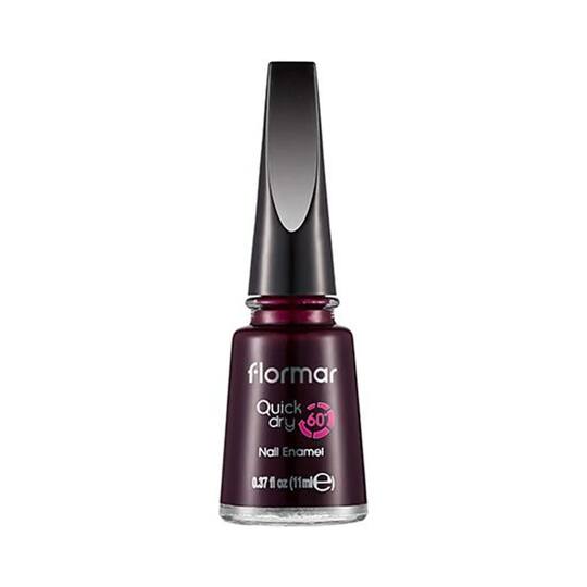 Flormar Quick Dry Nail Enamel - QD21 Blackstar Red (11ml)
