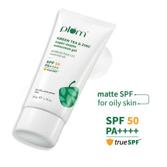 Plum Green Tea & Zinc Super-Matte Sunscreen Gel (50 g)