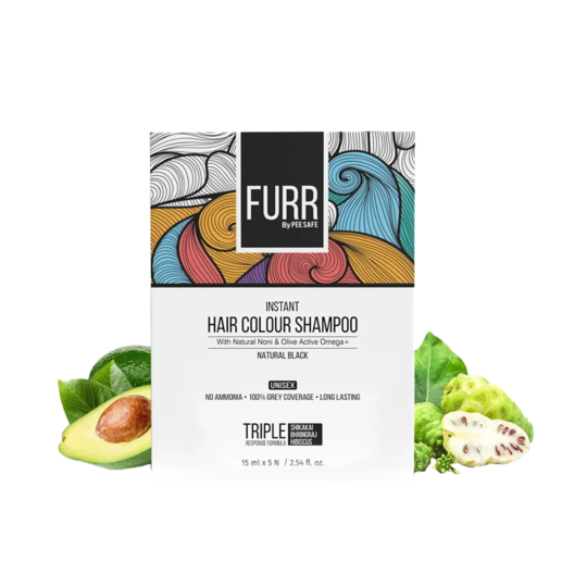 FURR By Pee Safe Instant Hair Colour Shampoo Dark Brown (15ml)