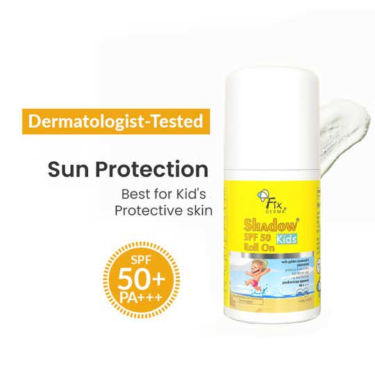 Fixderma Shadow Kids Roll On Sunscreen for Kids SPF 50 with Golden Seaweed and Phytosterol (30 g)