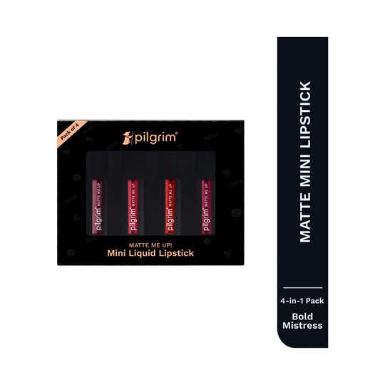 Pilgrim Matte Me Up! Mini 4 In 1 Liquid Lipstick - Bold Mistress (4 pcs)