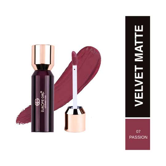 Europe Girl Velvet Matte Liquid Lipstick - Passion 07 (3.5 g)