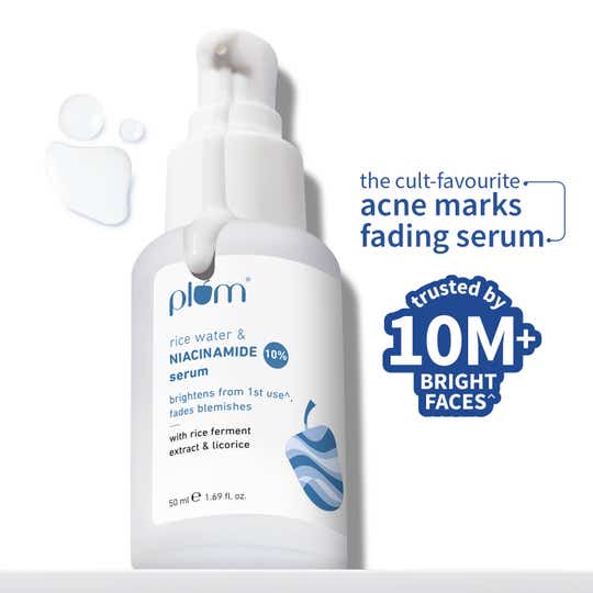 Plum Rice Water & 10% Niacinamide Face Serum (50 ml)