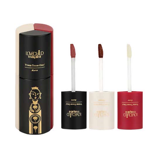 LoveChild Masaba Power Tough Girls 3-in-1 Lip Combo - Juicy Brownie (24 g)