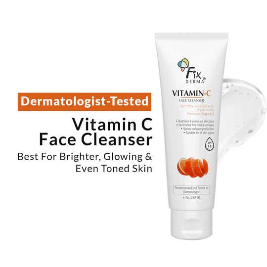 Fixderma Vitamin C Face Cleanser Dull Skin  for Women and Men Evens Skin Tone Face Wash (75 g)