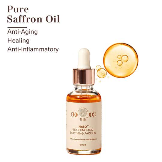 BiE Halo Saffron Face Oil - Brightens Skin,Targets Pigmentation & Wrinkles (30 ml)