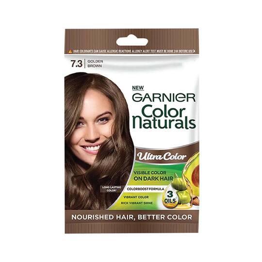 Garnier Color Naturals Creme Riche Sachet - Shade 7.3 Golden Brown (60g)