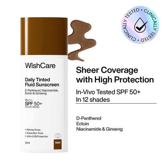 WishCare Daily Fluid Tinted Sunscreen SPF50PA++++ R301 (50 ml)