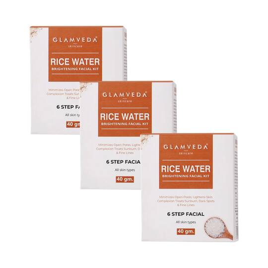 Glamveda Rice Water Brightening Facial Kit (120g)