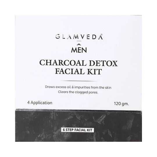 Glamveda Men Charcoal Detox Facial Kit (120g)