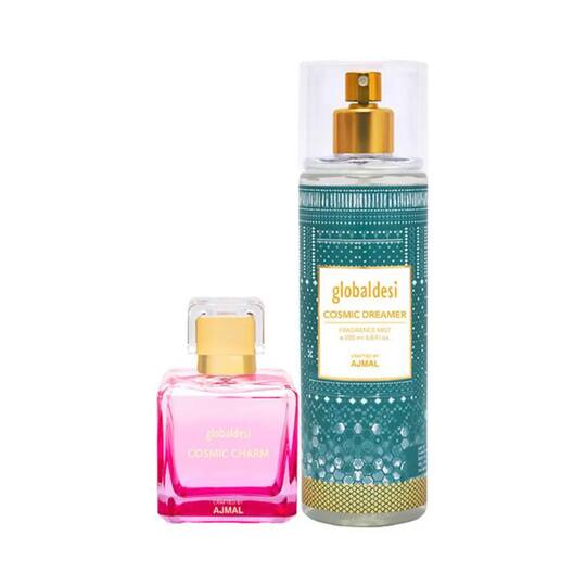 Global Desi Cosmic Charm Eau De Parfum & Cosmic Dreamer Body Mist - (2Pcs)