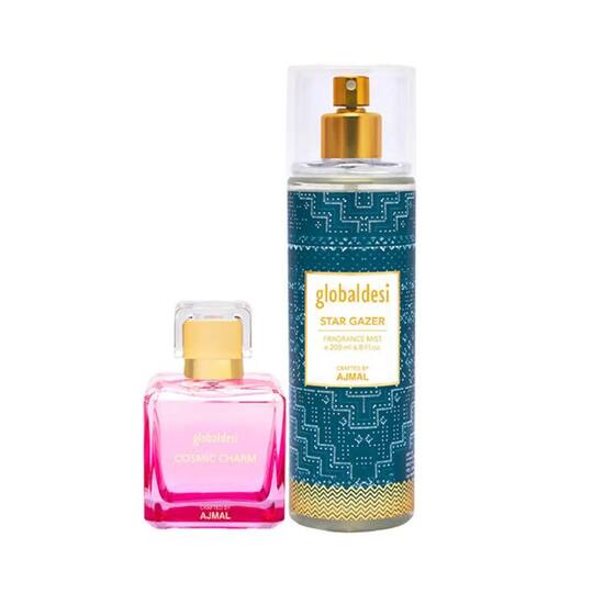 Global Desi Cosmic Charm Eau De Parfum & Star Gazer Body Mist - (2Pcs)