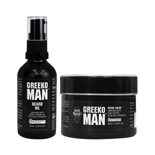 Greeko Man Beard Oil (50ml) & Beard Cream (50ml) Combo