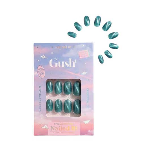Gush Beauty Nailed It Reusable Luxury Press On Nails With Application Kit - Sea You Never (24 pcs)