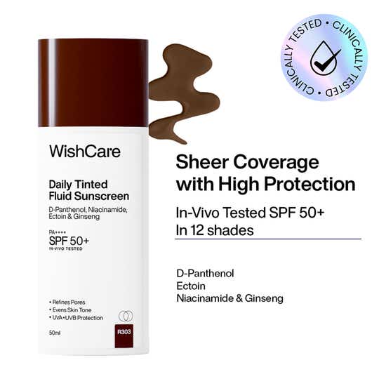 WishCare Daily Fluid Tinted Sunscreen SPF50PA++++ R303 (50 ml)