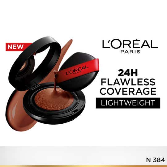 L'Oreal Paris Infallible Cushion Foundation 24Hr Full Coverage Glass-Skin Finish - ShadeN384 (11 g)