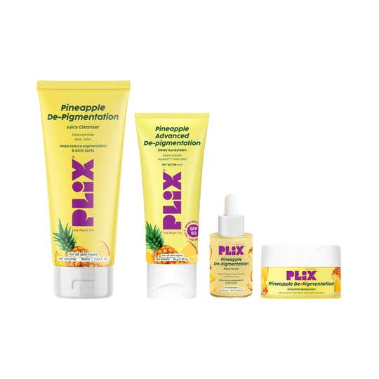 Plix Pineapple Depigmentation Regime with Juicy Cleanser 2% Alpha Arbutin Serum (4 pcs)