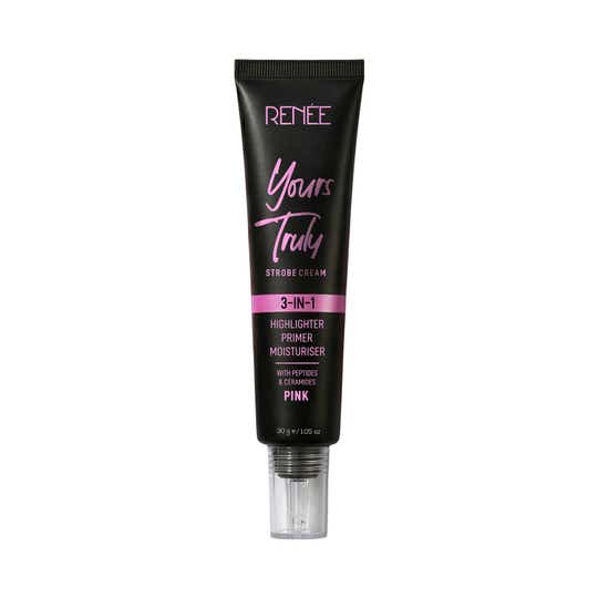 Renee Yours Truly Strobe Cream 3-In-1 Highlighter Primer & Moisturiser - Pink (30 g)