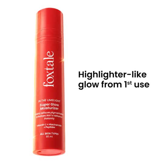 Foxtale Super Glow Moisturiser With 4% VitC-Niacinamide Complex For Brighter Skin (50ml)