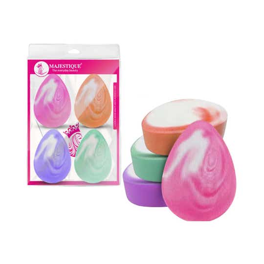 Majestique Drop Shape Beauty Blender Makeup Sponge Set (4 pcs)