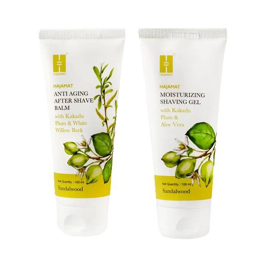 Hajamat Moisturizing Shaving Gel (100 ml) & Advanced Anti Aging Aftershave Lotion (100 ml) Combo