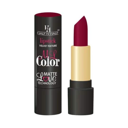 Half N Half Velvet Matte Texture My Colour Lipstick - 7 Ruby Woo (3.8g)