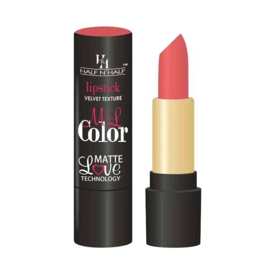 Half N Half Velvet Matte Texture My Colour Lipstick - Almond Peach (3.8g)