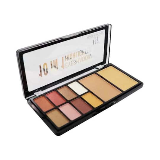 Half N Half 10-In-1 Eyeshadow & Highlighter Makeup Kit - 01 Multicolour (23g)