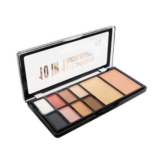 Half N Half 10-In-1 Eyeshadow & Highlighter Makeup Kit - 03 Multicolour (23g)