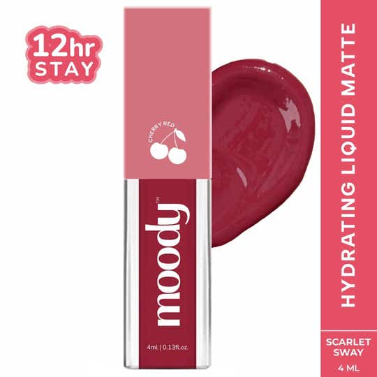 Moody Drip Matte Liquid Lipstick - Scarlet Sway (4 ml)