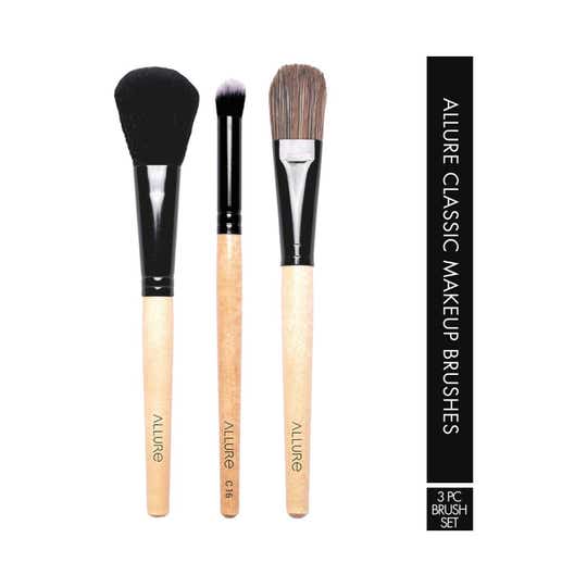 Allure Classic Foundation Concealer & Blush Brush Set (3 pcs)