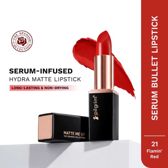 Pilgrim Matte Me Up Bullet Lipstick - 21 Flaming Red (4.2 g)