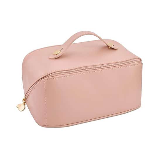 Bronson Professional Travel Makeup Bag Cosmetic Storage Faux Leather Vanity Pouch
