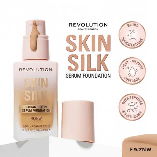 Makeup Revolution Skin Silk Serum Foundation - F9.7 W (23 ml)