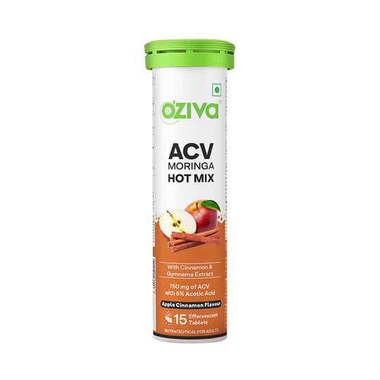Oziva ACV Moringa Hot Mix Craving Control - Apple cinnamon (15 Effervscent Tablets)