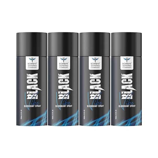 Bombay Shaving Company Black Vibe Combo Deodorant Spray For Men (4 x 150 ml)
