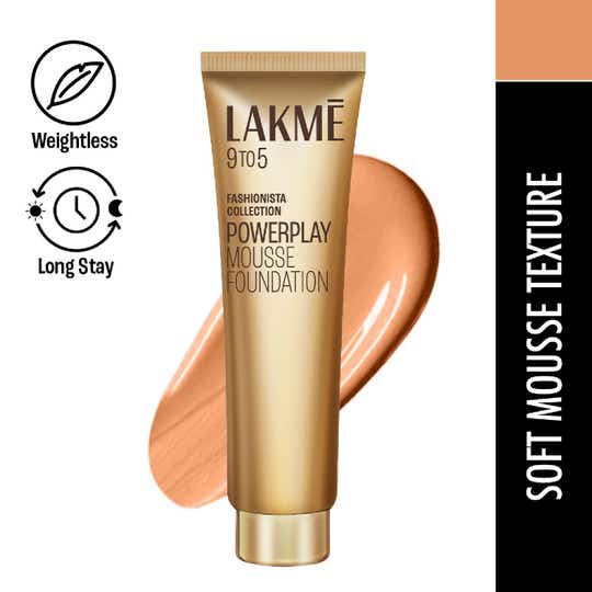 Lakme 9to5 Powerplay Mousse Foundation - Rose Ivory (25 g)