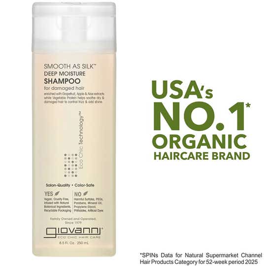 Giovanni Organic Smooth As Silk Deep Moisture Shampoo (250ml)