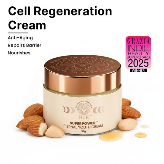 BiE Superpower Eternal Youth Face Cream with Squalane Ginseng Stem Cells - Anti-Aging Cream (50 g)